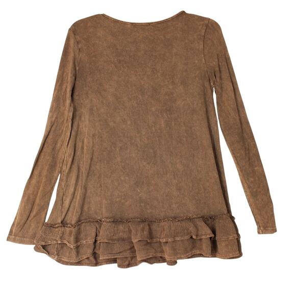 Altar'd State‎ Women Brown Long Sleeve Stretchy Shirt Size Small - Picture 5 of 5